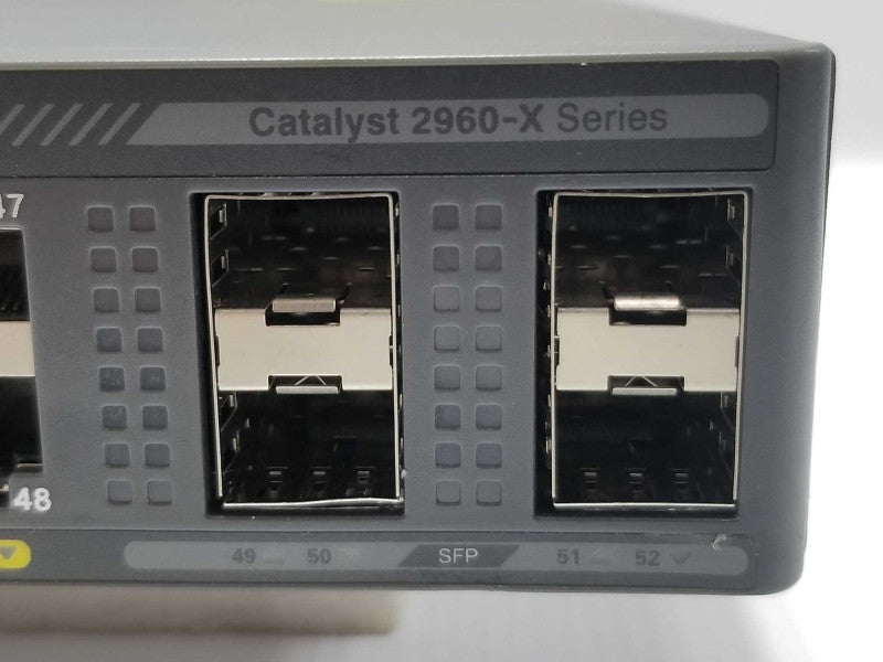 Cisco WS-C2960X-48FPS-L 48 GigE PoE 740W 4SFP Switch W/ C2960X-STACK, QTY ~