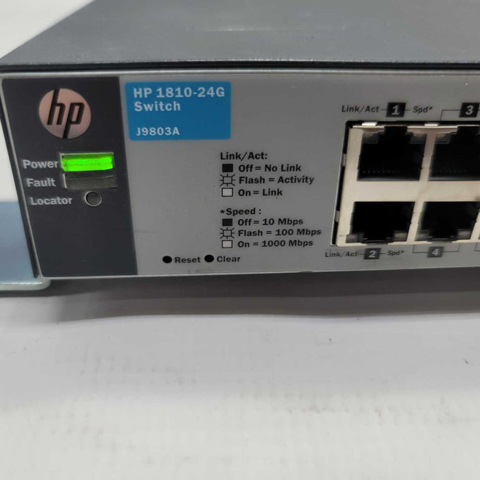 HP 1810-24G J9803A Gigabit 24-Port + 2-Port SFP Ethernet Network Switch =
