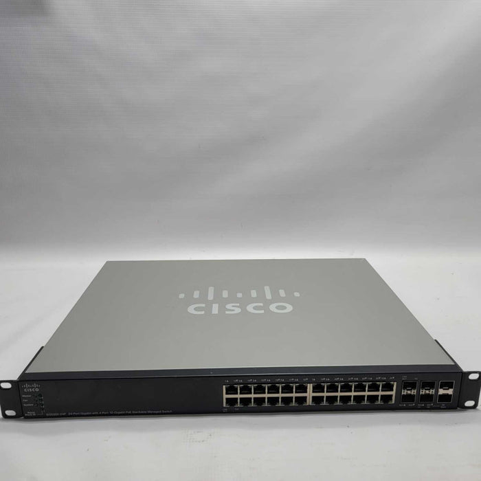 Cisco SG500X-24P PoE Stackable Managed Switch With Rack Mount Ears =