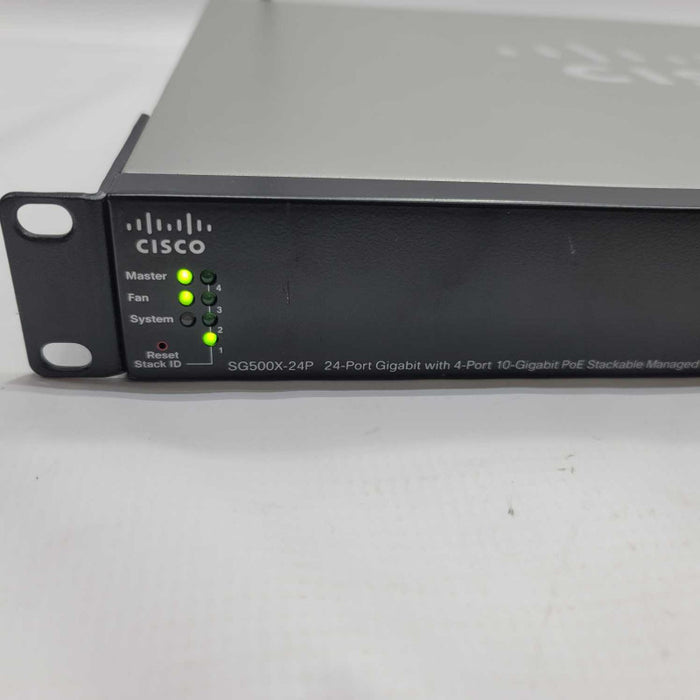 Cisco SG500X-24P PoE Stackable Managed Switch With Rack Mount Ears =