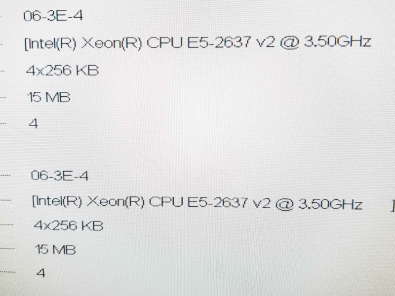 Dell PE R620 2x Xeon E5-2637(v2) 3.50GHz QC/64GB, H310Mini 4x 2.5\\", NO HDDs ~