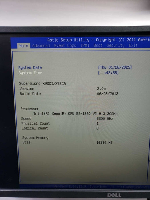 SuperMicro Workstation Zeon E3-1230 @3.30GHz 16GB RAM
