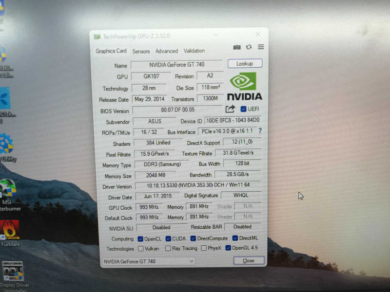 ASUS GT730 2GD3 CSM GRAPHICS  +