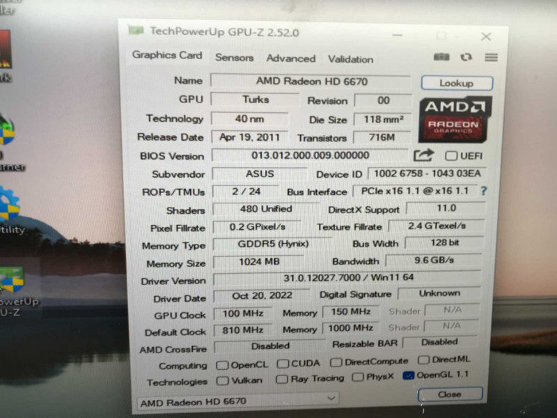 ASUS AMD Radeon HD 6670 1GB GDDR5 Graphics Card EAH6670/DIS/1GD5 +