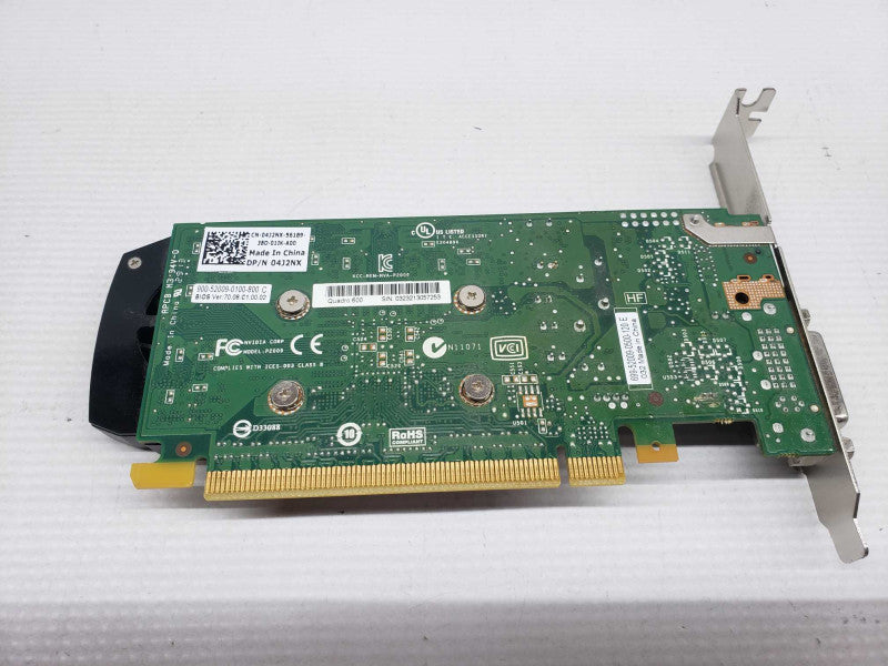 NVIDIA Quadro 600 1 GB GDDR3 DVI Display Port Graphics Card