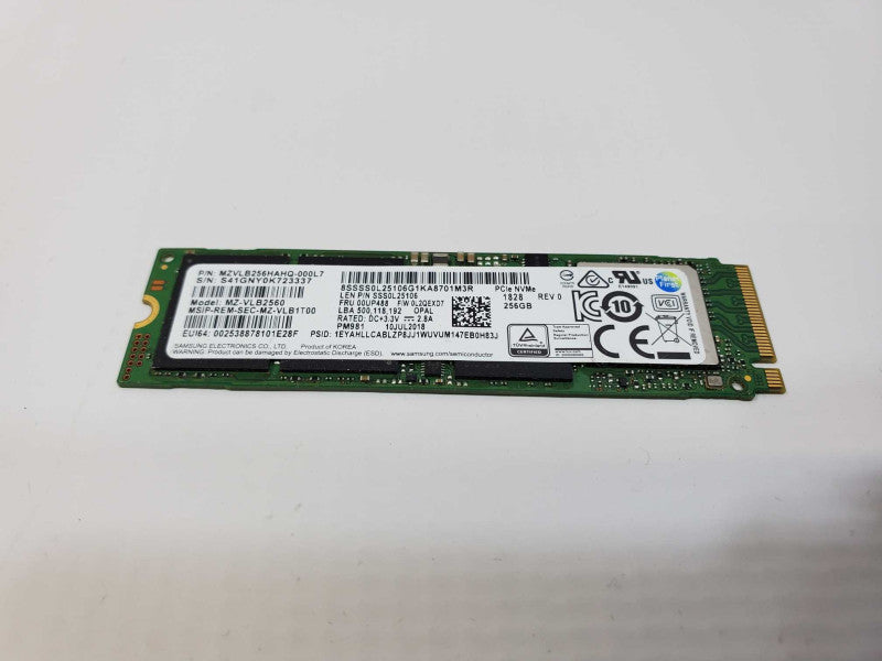 Solid State Drive - 256 GB - NVME (