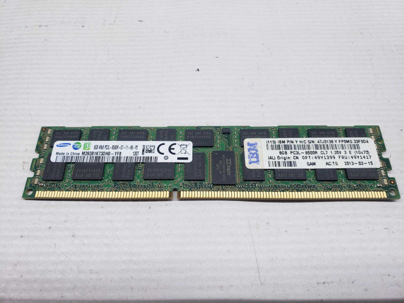 8 GB DDR3 RAM  IBM -8500r-07-H0-P2