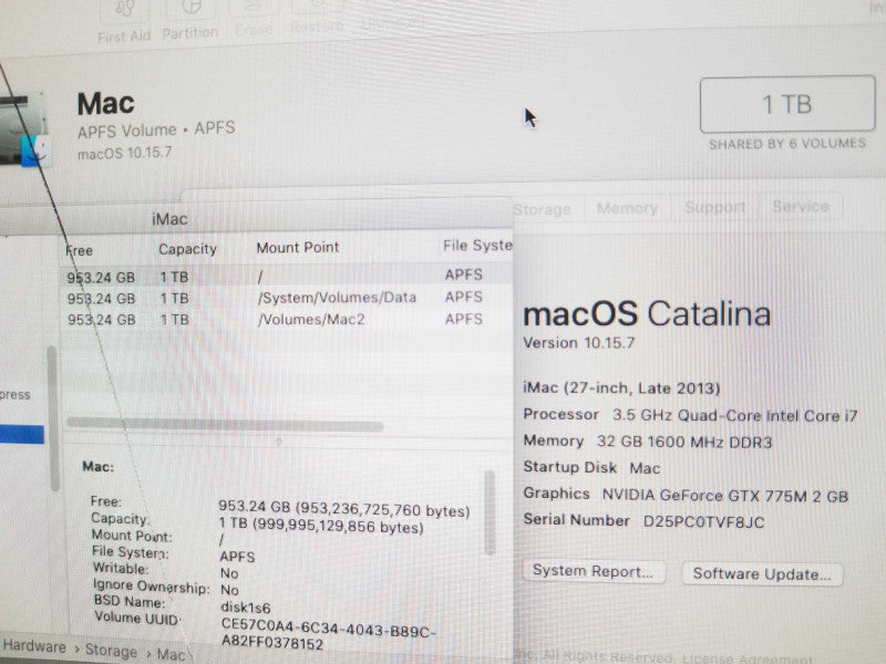 iMac 27\\" - L.2013 A1419, i7-4771 3.5GHz QC/32GB DDR3, GTX 775M, 3TB HDD, ~