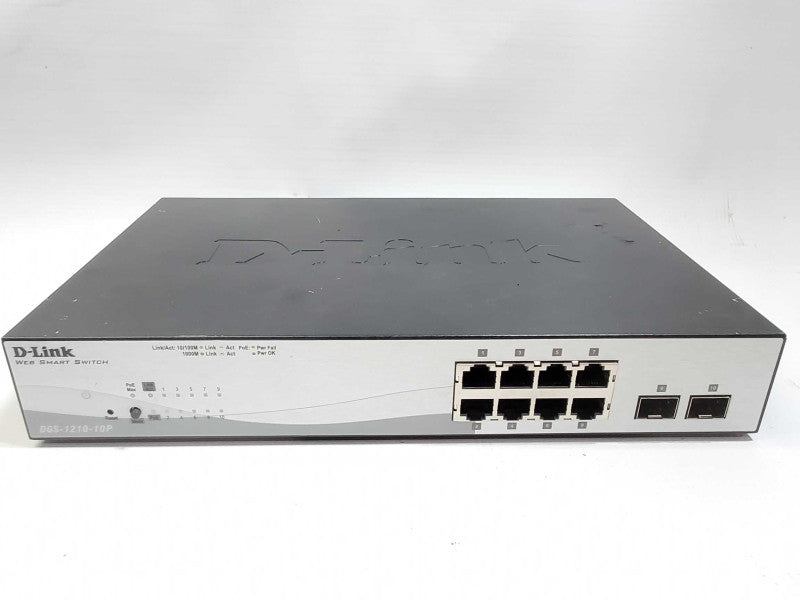 D-Link DGS-1210-08P Switch 8 Port Gigabit POE Web Smart Switch With 2xSPFâs +
