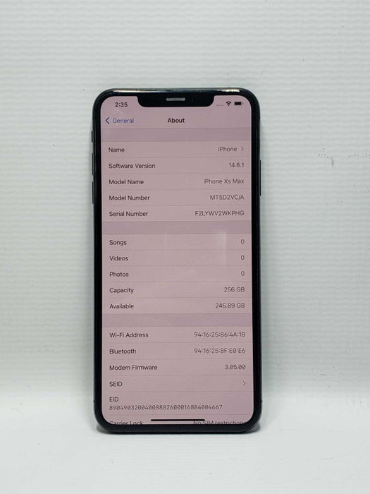 Apple iPhone XS Max 256GB (UNLOCKED) *READ DESCRIPTION*