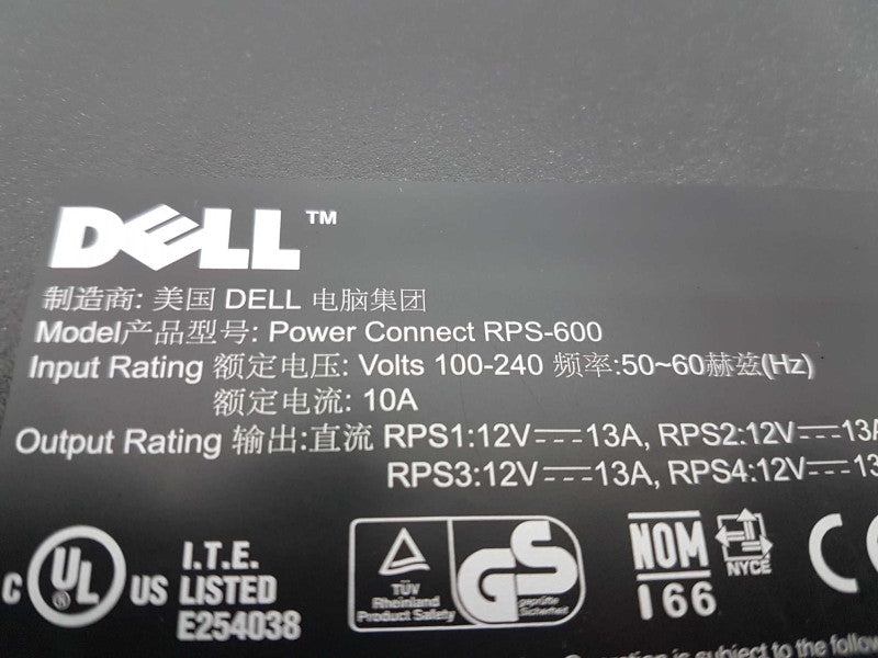 NEW Dell PowerConnect RPS-600 6N673 Redundant Power Supply #