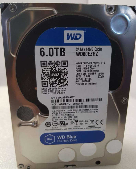 2x 6TB  WD BLUE  SATA 3.5  HARD DRIVE