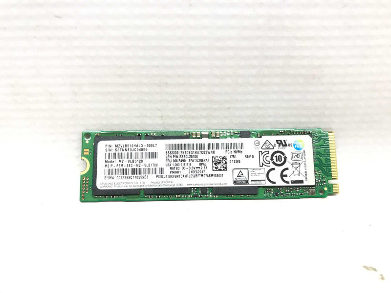 1x Misc brand 512GB M.2 80mm SSD +