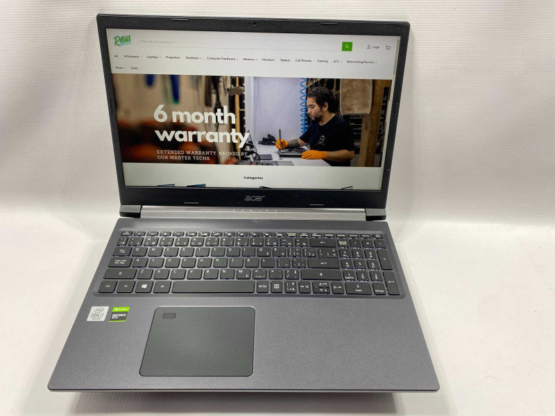 Acer Aspire 7 N19C5 with i7-10750H CPU 16GB RAM & 512GB NVME Storage  -