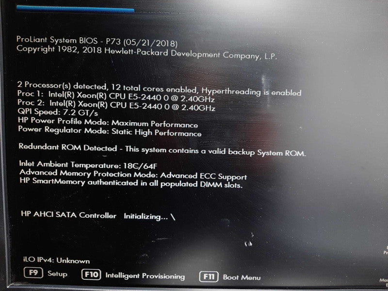 HP ProLiant DL360e Gen8 2x Xeon E5-2440 16GB RAM B320i RAID 2X PSU No HDD