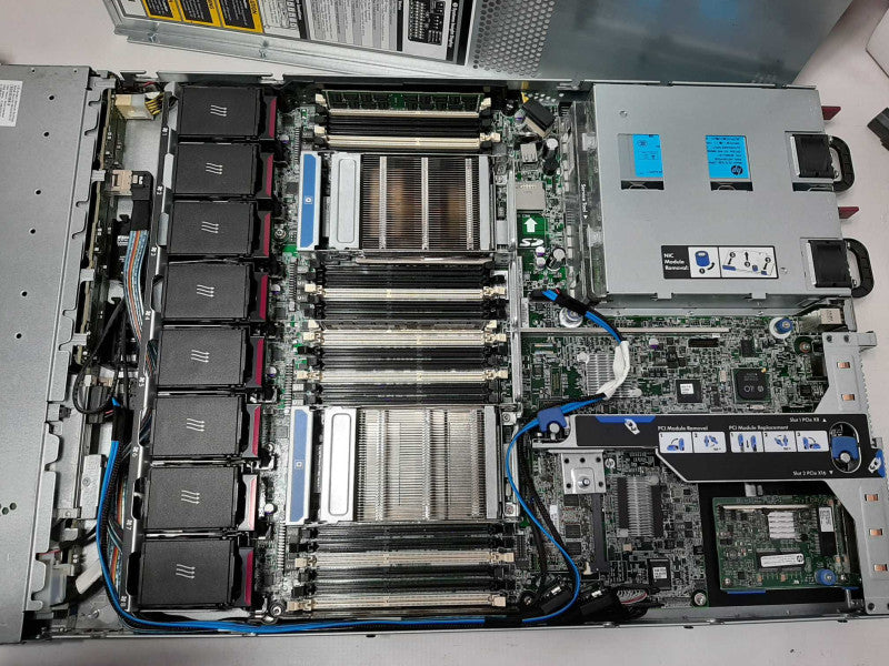 HP ProLiant DL360p Gen8 2x Xeon E5-2609 16GB RAM B420i RAID 2x PSU No HDD READ