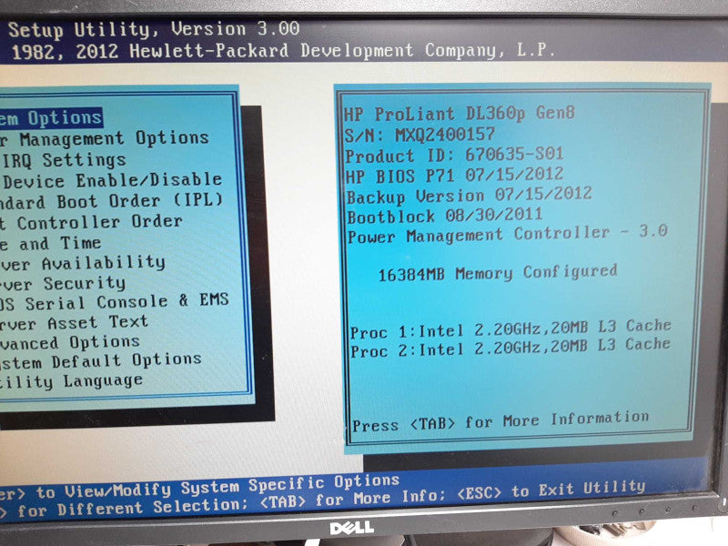 HP ProLiant DL360p Gen8 2x Xeon E5-2609 16GB RAM B420i RAID 2x PSU No HDD READ