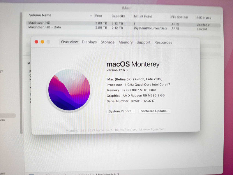 iMac 27\\" - L.2015 A1419, i7-6700K 4GHz QC/32GB, Radeon R9 M395 2GB, 2TB HDD