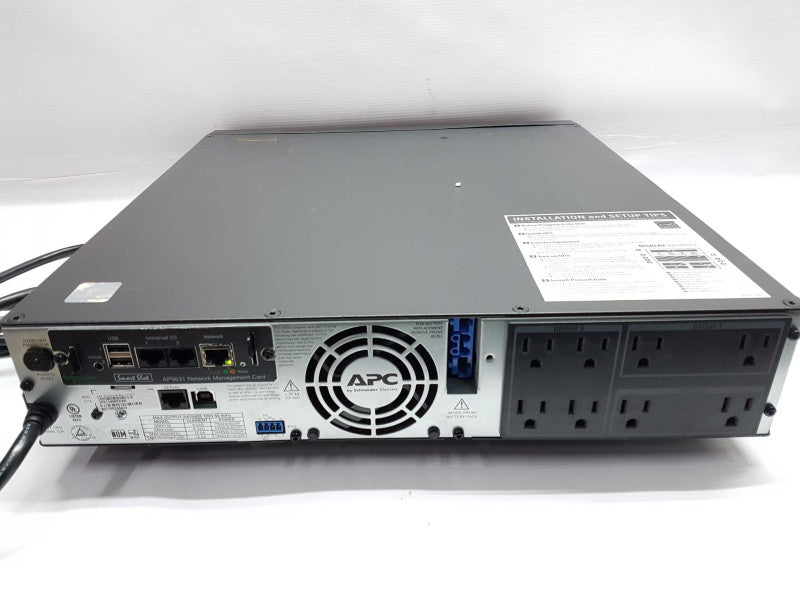 APC SMX1500RM2UNC 8 Outlets Uninterruptible Power Supply / READ #
