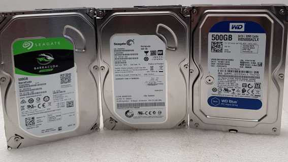15 Boxes of 500GB 3.5\\'\\' SATA HDDs mixed brands - 412 PCS
