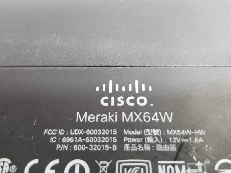Cisco Meraki MX64W-HW Cloud Managed Security Appliance NO AC \\"Unclaimed\\" ~