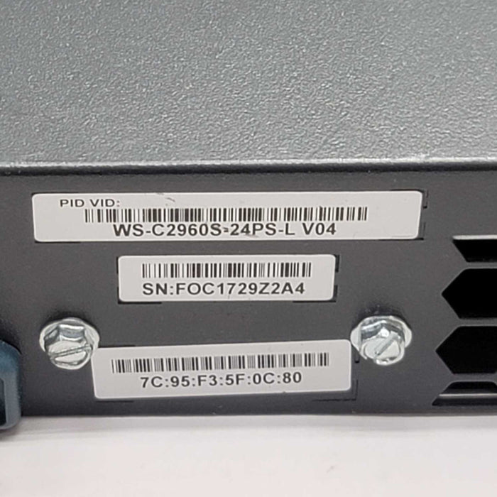 Cisco WS-C2960S-24PS-L V04 24-Port PoE+ Gigabit Switch 2960S  =