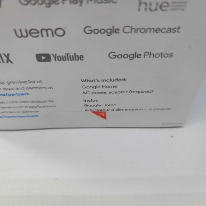 Google Home Smart Assistant - White Slate NEW IN BOX MFG:2018 =