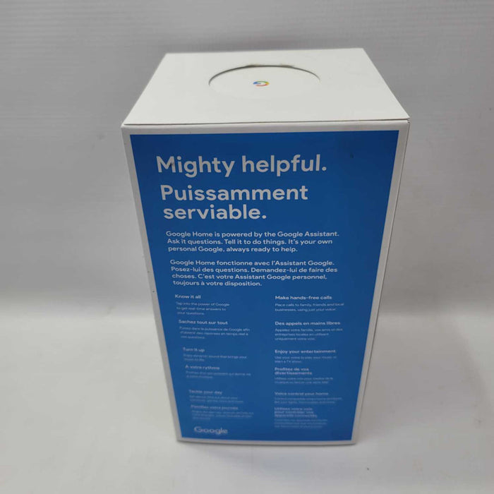 Google Home Smart Assistant - White Slate NEW IN BOX MFG:2018 =