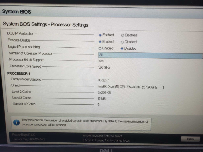 DELL POWEREDGE SERVER R420 1x Xeon E5-2420 @ 1.90GHz  24 GB RAM