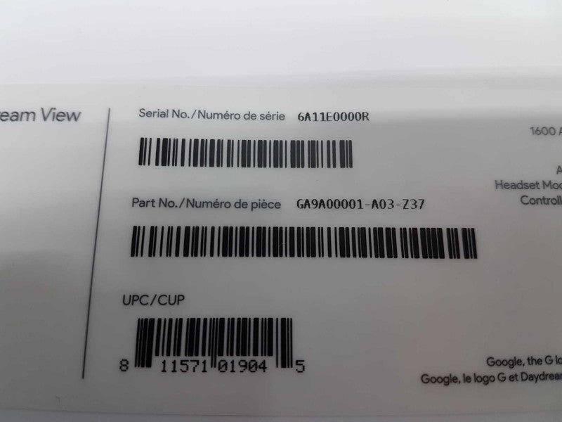 NEW Google Daydream VR Headset GA9A00001-A03-Z37 #
