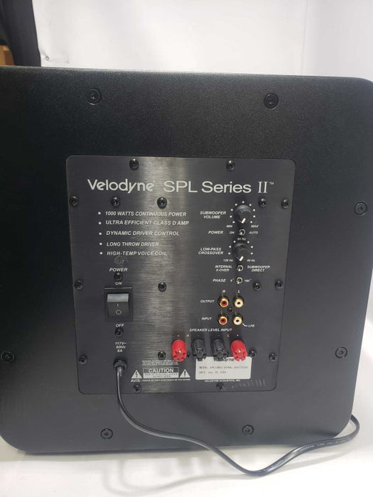 Velodyne SPL Series II 8\\" 1000w Powered Subwoofer SPL8BGII Black FOR PARTS