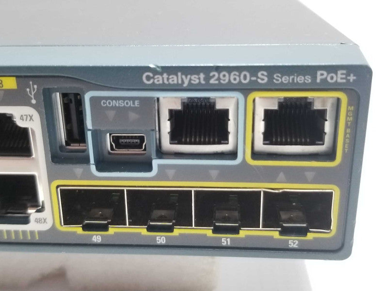 Cisco WS-C2960S-48LPS-L Catalyst 2960S 48 GigE PoE 370W, 4 x SFP LAN Base ~