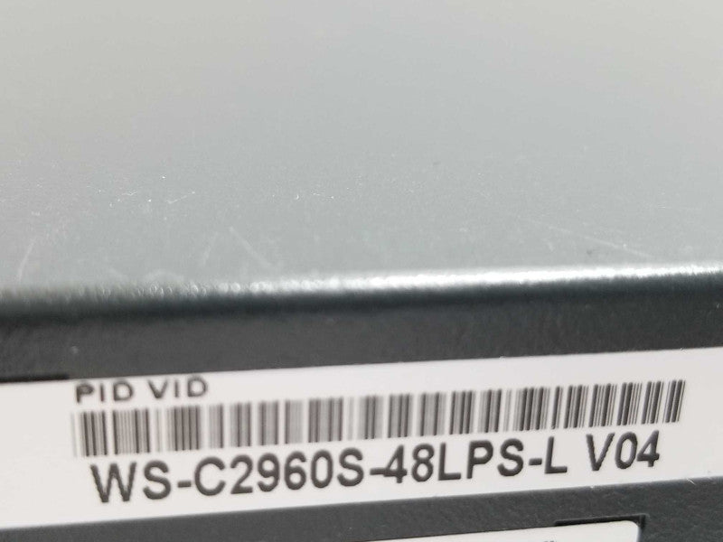 Cisco WS-C2960S-48LPS-L Catalyst 2960S 48 GigE PoE 370W, 4 x SFP LAN Base ~