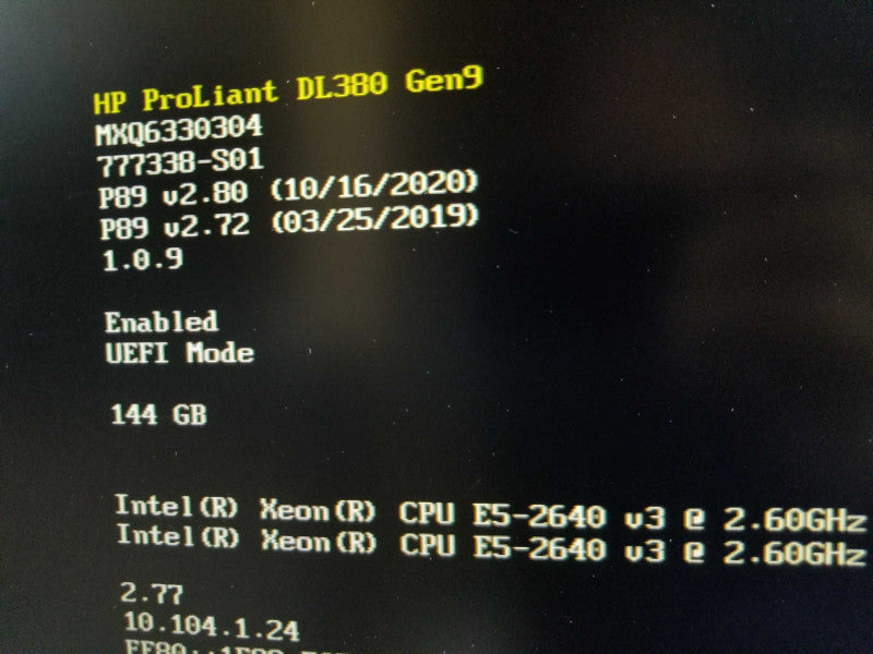 HP ProLiant DL380 G9, 2x Xeon E5-2640(v3) 2.6GHz 8C/144GB ECC, P440ar, 8x2.5\\"  ~