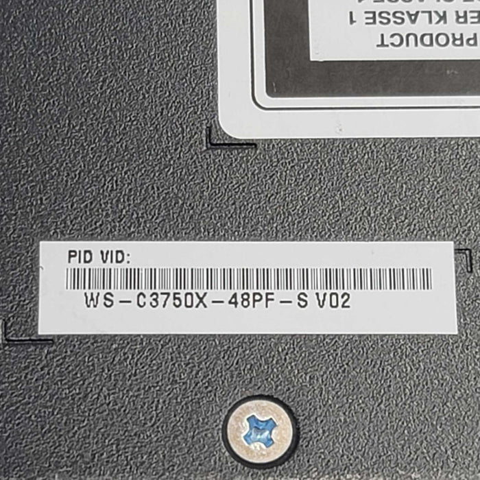 Cisco Catalyst WS-C3750X-48PF-S V02 48 Port Gigabit PoE No PSU Network Switch =