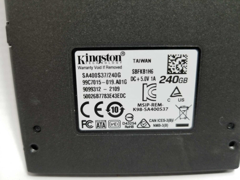 Kingston 240GB SSD SATA 3 2.5â Solid State Drive, QTY ~
