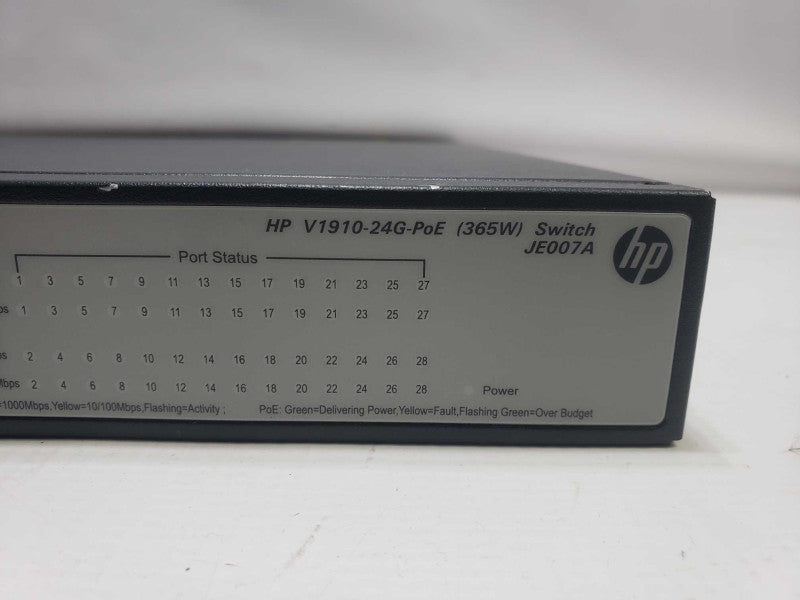 HP JE007A V1910-24G-PoE  24-Port Gigabit Network Switch *SEE DESCRIPTION*