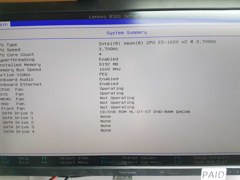 Lenovo Thinkstation S30 Xeon E5-1620 V2 @ 3.70ghz / 8gb ram / read #