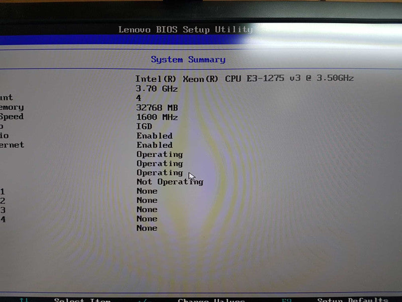Lenovo Thinkstation E32 Xeon E3-1275 V3 @ 3.50ghz / 32gb ram / read #