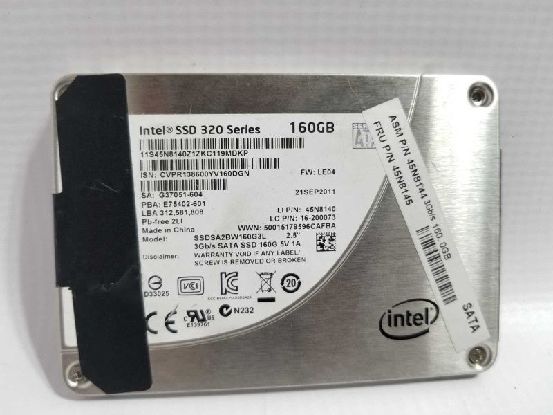 Intel SSDSA2BW160G3L 320 Series 160GB SATA 3Gb/s 2.5\\" SSD, QTY ~