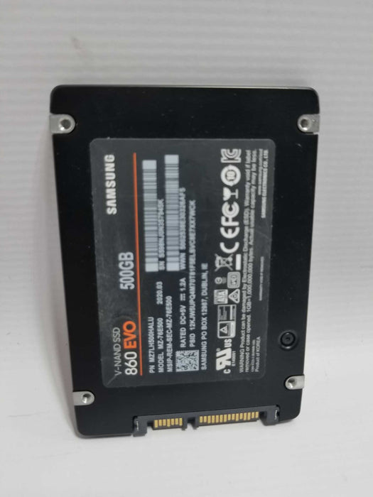 Samsung 500GB SSD 2.5\\" Solid State Drive, 90% Remaining Life, QTY ~