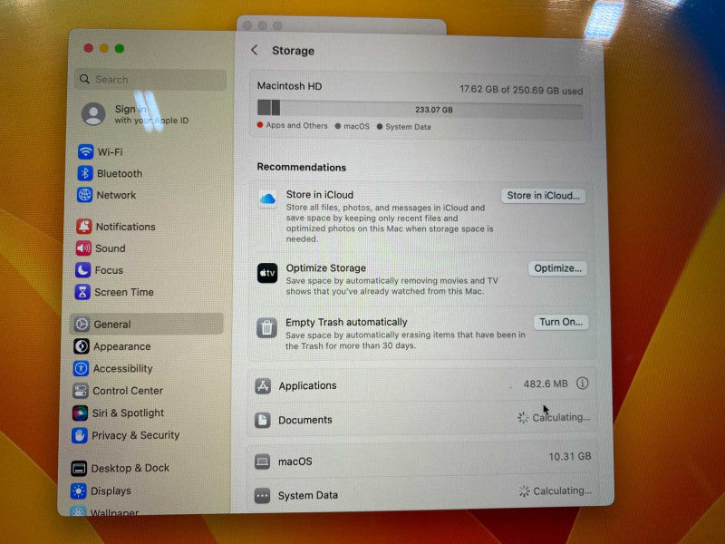 MacBook Pro 2019 13-inch TouchBar with intel i5 CPU 16GB RAM & 250GB Storage   -
