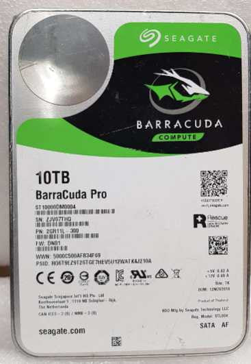 10TB 3.5\\" SATA HDD SEAGATE BARRACUDA PRO