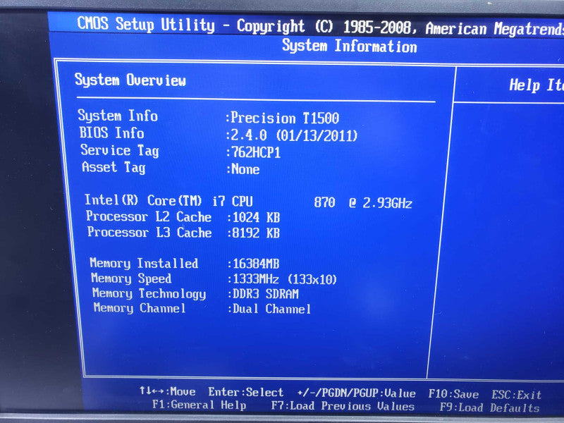Dell Precision T1500 Workstation i7 870 @ 2.93GHz 16GB RAM Quadro FX 380