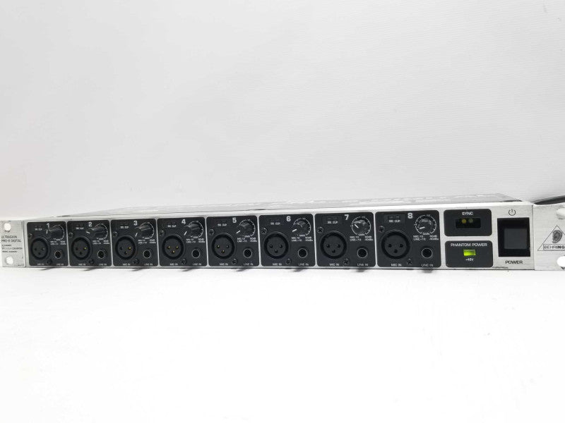 BEHRINGER ADA8000 Ultragain Pro-8 Digital 8 Channel Mic Pre A/D D/A Converter ~