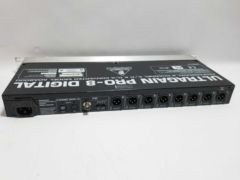 BEHRINGER ADA8000 Ultragain Pro-8 Digital 8 Channel Mic Pre A/D D/A Converter ~