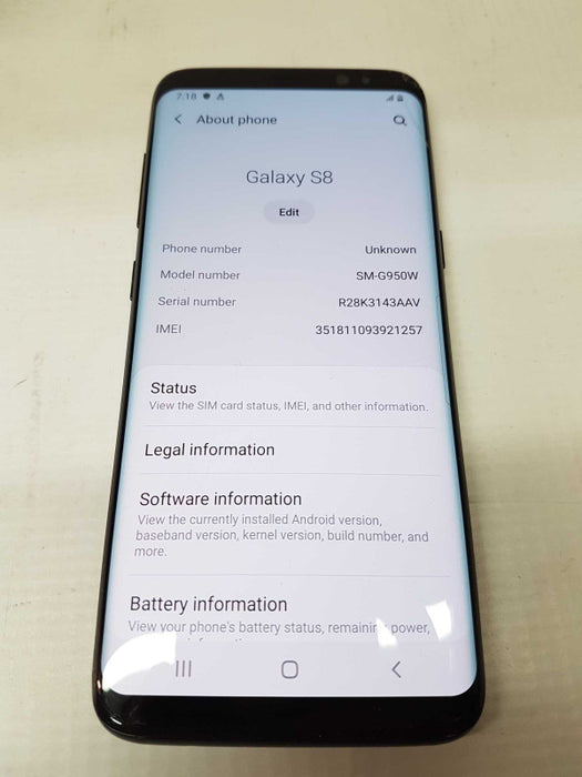 Samsung Galaxy S8 64GB - Carrier Unlocked - Reset - READ #