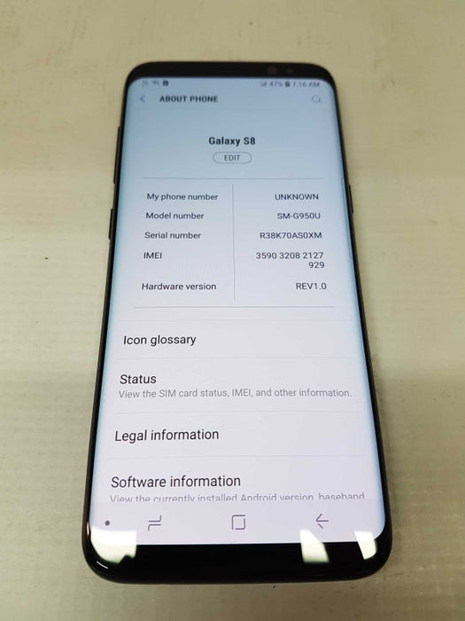 Samsung Galaxy S8 64GB - Carrier Unlocked - Reset #