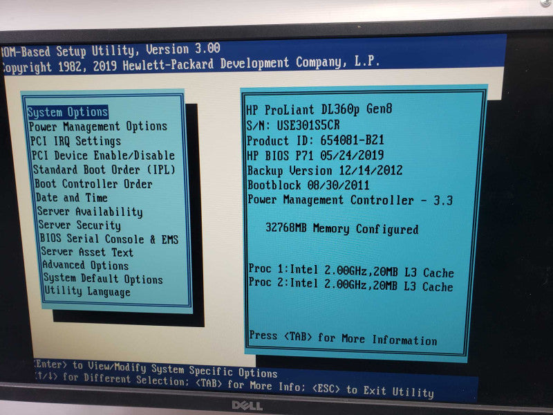 HP Proliant DL360p Gen8 2x Xeon E5-2650 @ 2.0GHz 32GB DDR3 P420i *READ