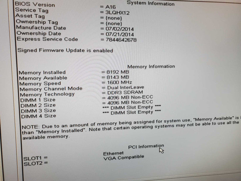 Dell Precision T1700 Xeon E3-1240 v3 @ 3.4GHz 8GB DDR3 No HDD NVS310 (